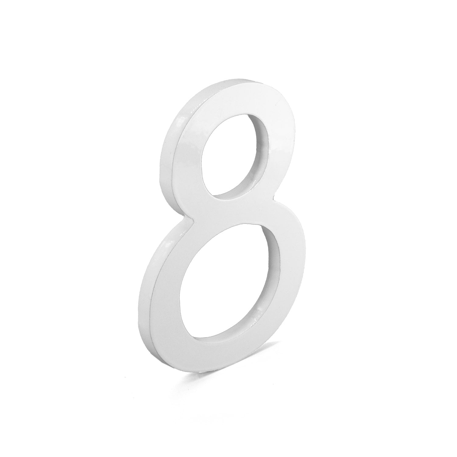 Montague Metal Products 10" White Floating or Flat Modern House Numbers 0-9 - 8