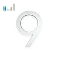 thumbnail image 1 of Montague Metal Products 12" Brushed Aluminum Floating or Flat Modern House Numbers 0-9 - 9, 1 of 6