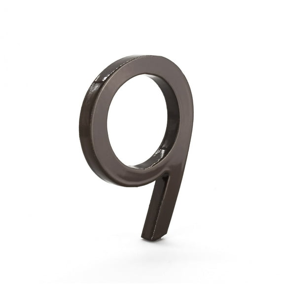 Montague Metal Products 16" Roman Bronze Floating or Flat Modern House Numbers 0-9 - 9