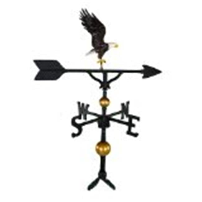 32-Inch Black and Gold Aluminum Eagle Weathervane