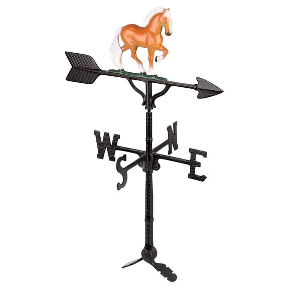 Montague Metal Products - 32'' Aluminum 3D Horse Weathervane - Palomino Color