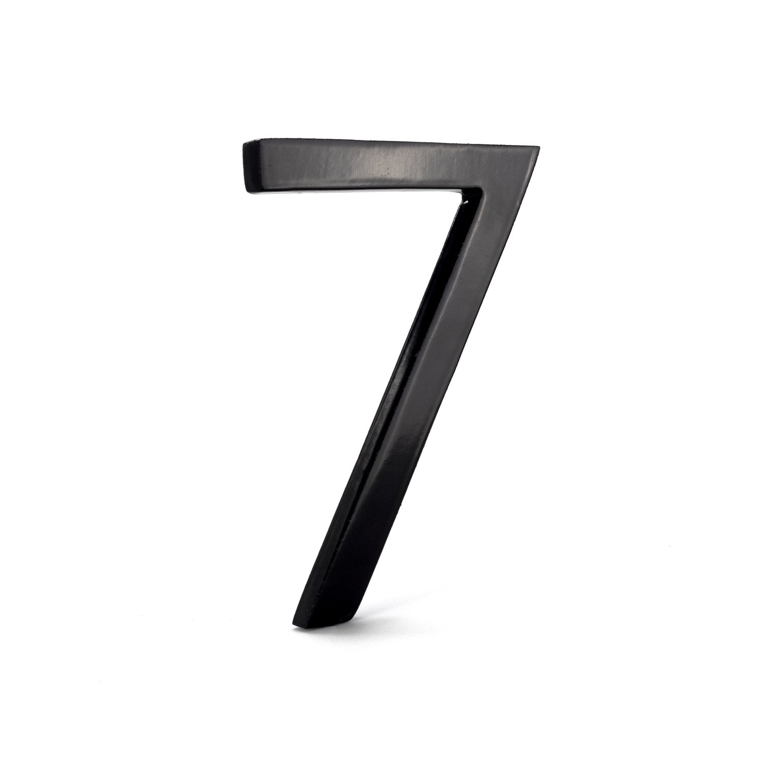 Montague Metal Products 4" Black Floating or Flat Modern House Numbers 0-9 - 7