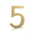 thumbnail image 1 of Montague Metal Products 4" Gold Floating or Flat Modern House Numbers 0-9 - 5, 1 of 3