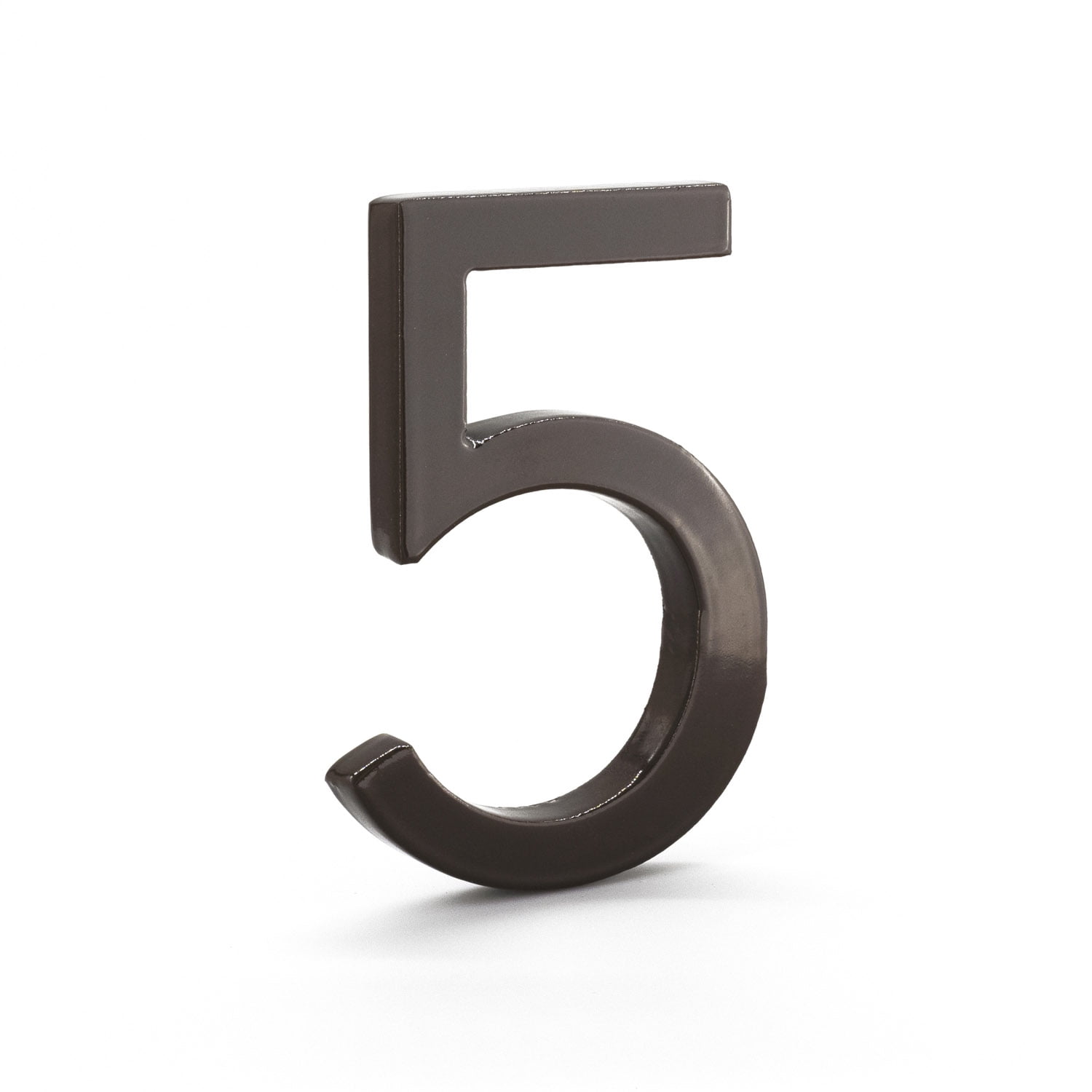 Montague Metal Products 4" Roman Bronze Floating or Flat Modern House Numbers 0-9 - 5