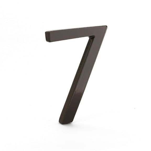 Montague Metal Products 4" Roman Bronze Floating or Flat Modern House Numbers 0-9 - 7
