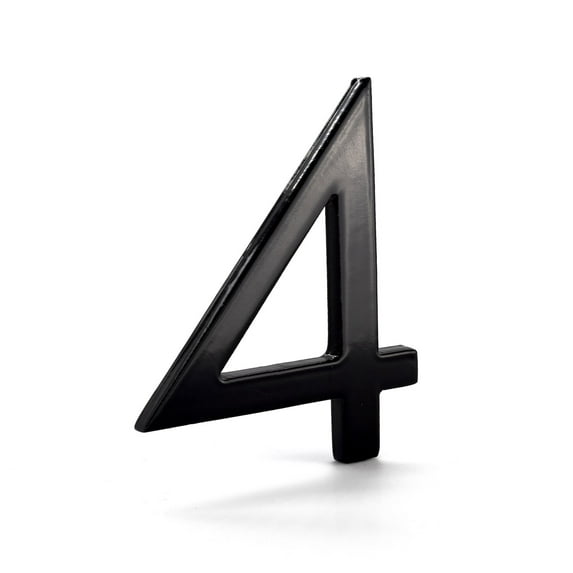 Montague Metal Products 6" Black Floating or Flat Modern House Numbers 0-9 - 4