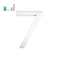 thumbnail image 1 of Montague Metal Products 6" Brushed Aluminum Floating or Flat Modern House Numbers 0-9 - 7, 1 of 6