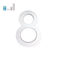 thumbnail image 1 of Montague Metal Products 6" Brushed Aluminum Floating or Flat Modern House Numbers 0-9 - 8, 1 of 6