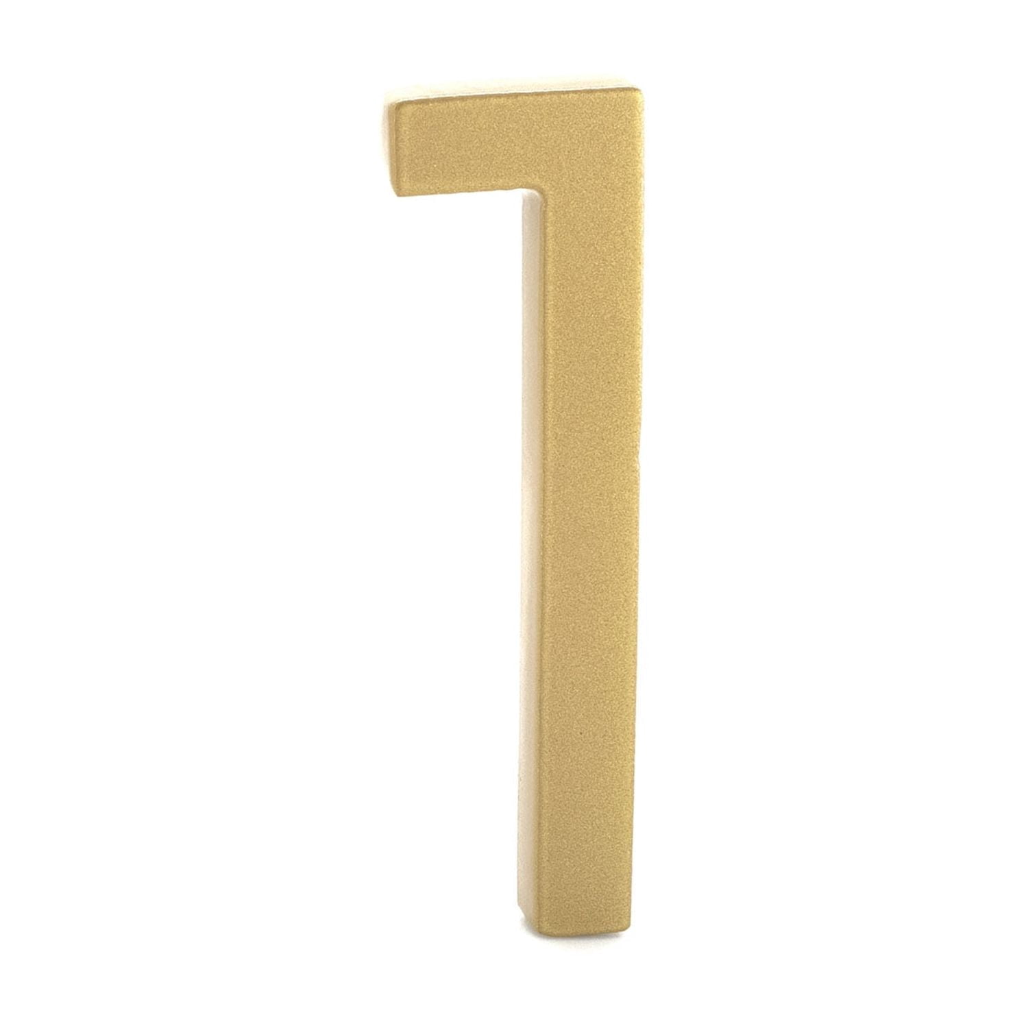 Montague Metal Products 6" Gold Floating or Flat Modern House Numbers 0-9 - 1