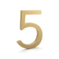 thumbnail image 1 of Montague Metal Products 8" Gold Floating or Flat Modern House Numbers 0-9 - 5, 1 of 3