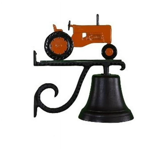 Montague Metal Products CB-1-50-Orange Cast Bell With Orange Tractor Ornament