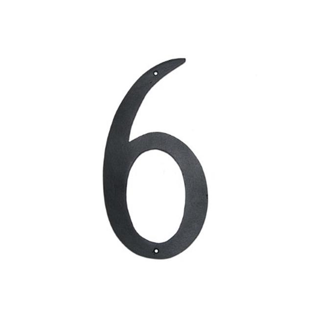 Montague Metal Products CSHN-6-6 6 In. Standard Modern Font Individual House Number 6 - image 1 of 11