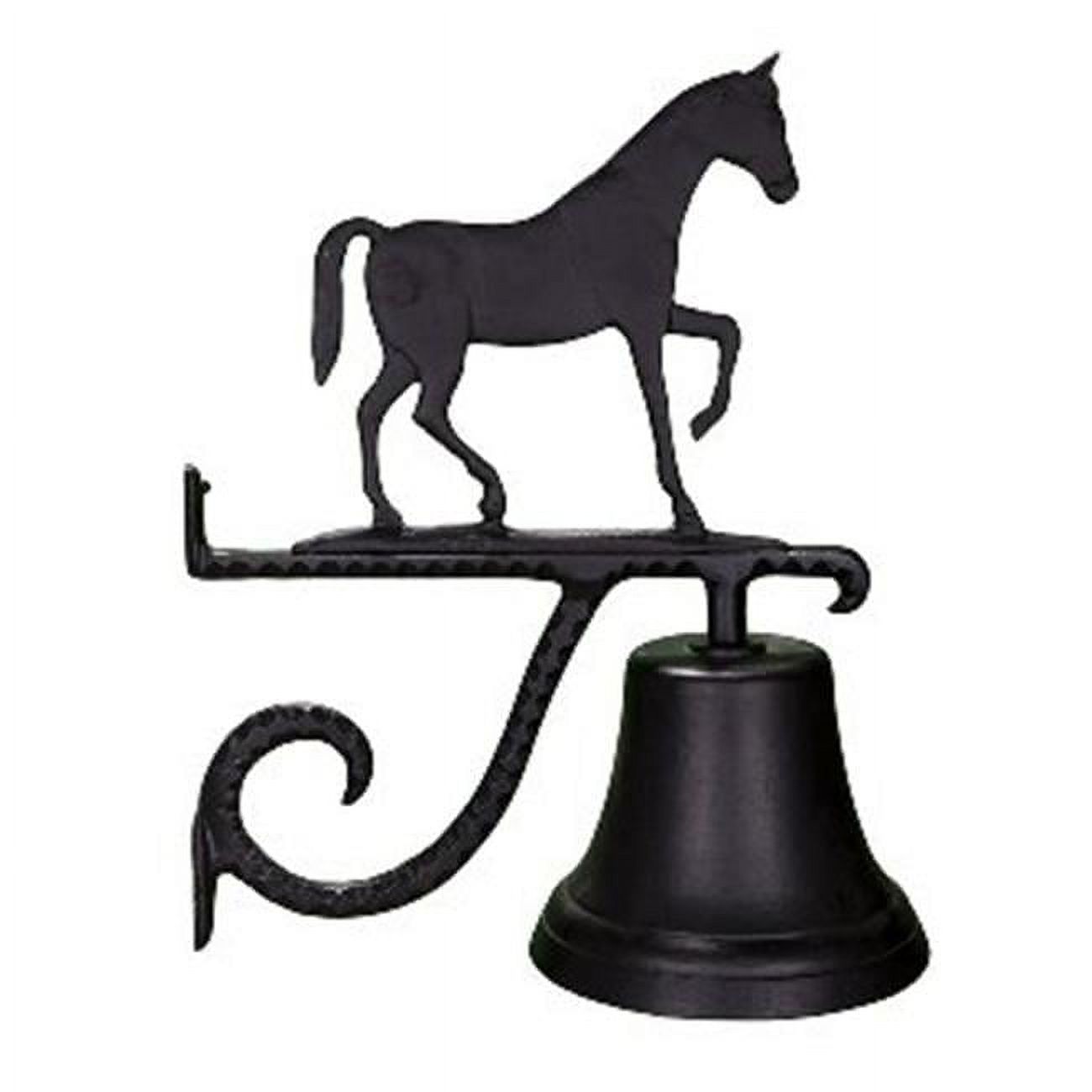 Montague Metal Products  Cast Bell With Satin Black Gaited Horse Ornament - image 1 of 1