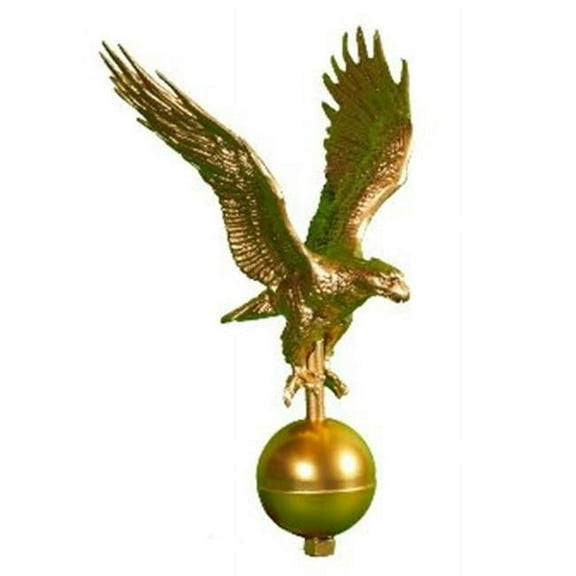 Montague Metal Products FP-2-GB Small Gold Bronze Flagpole Eagle