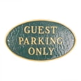 thumbnail image 1 of 6" x 10" Small Oval Guest Parking Only Statement Plaque Sign - Green/Gold, 1 of 2