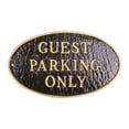 thumbnail image 1 of 10" x 18" Large Oval Guest Parking Only Statement Plaque Sign - Black/Gold, 1 of 2