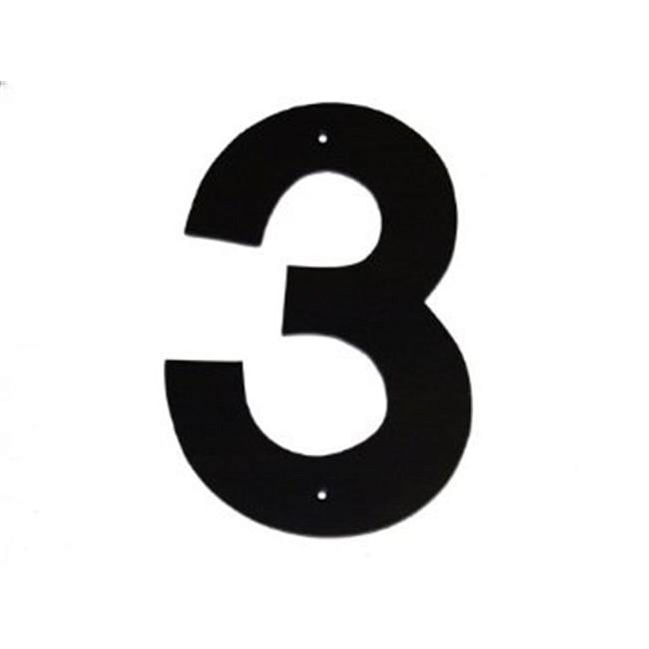 Montague Metal Products HHN-3-4 4 In. Helvetica Modern Font Individual House Number 3 - image 1 of 11