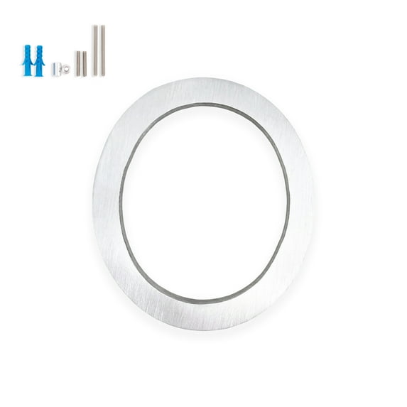 Montague Metal Products 8" Brushed Aluminum Floating or Flat Modern House Numbers 0-9 - 0