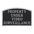 thumbnail image 1 of 10" x 15" Standard Arch Property Under Video Surveillance Statement Plaque Sign - Black/Silver, 1 of 4