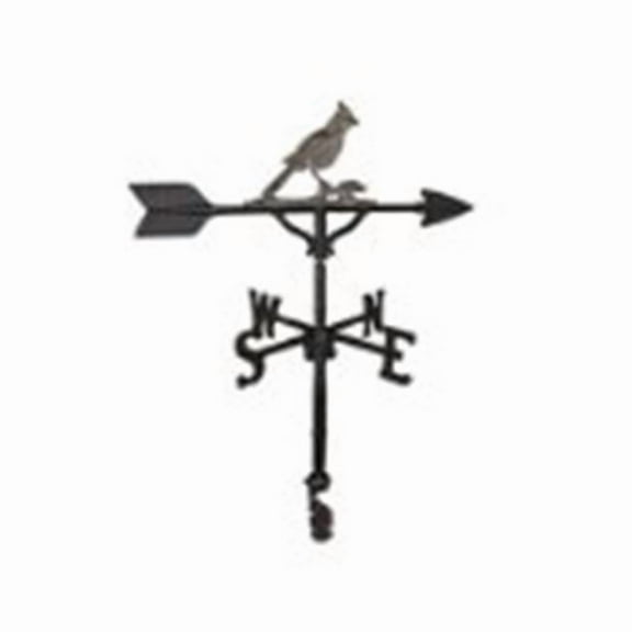 Montague Metal Products WV-225-SI 200 Series 32 In. Swedish Iron Cardinal Weathervane