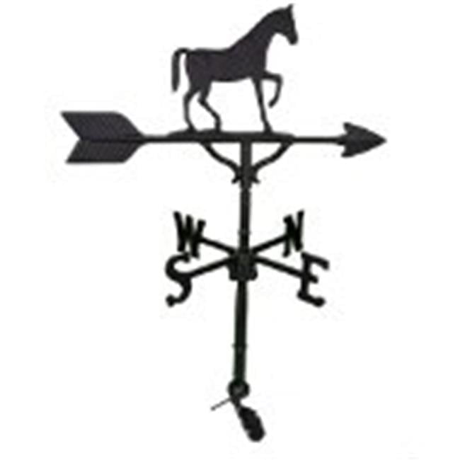 32-Inch Black Cast Aluminum Horse Weathervane