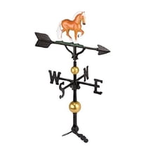 Montague Metal Products WV-304-PC 32 in. Aluminum Deluxe 3D Horse Weathervane - Palomino