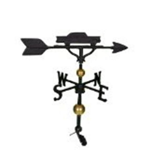 Montague Metal Products WV-313-SB 300 Series 32 In. Deluxe Black Classic Car Weathervane
