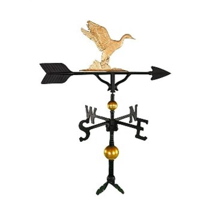 Montague Metal Products WV-370-GB 300 Series 32 In. Deluxe Gold Duck Weathervane