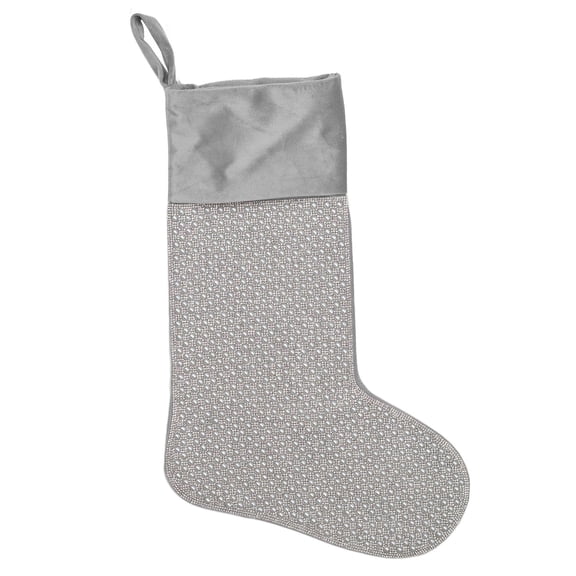 Montaigne Holiday Stocking, Faux Pearls and Rhinestones 7" x 21"