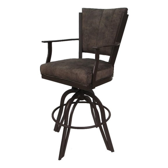 Montana 30" Swivel Metal Bar Stool - Outlier Ash Brown Fabric - Brown Frame