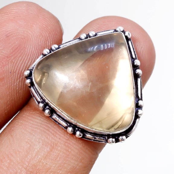 Montana Agate Gemstone Handmade Fashion Antique Design Ring Jewelry 7" SA 6961