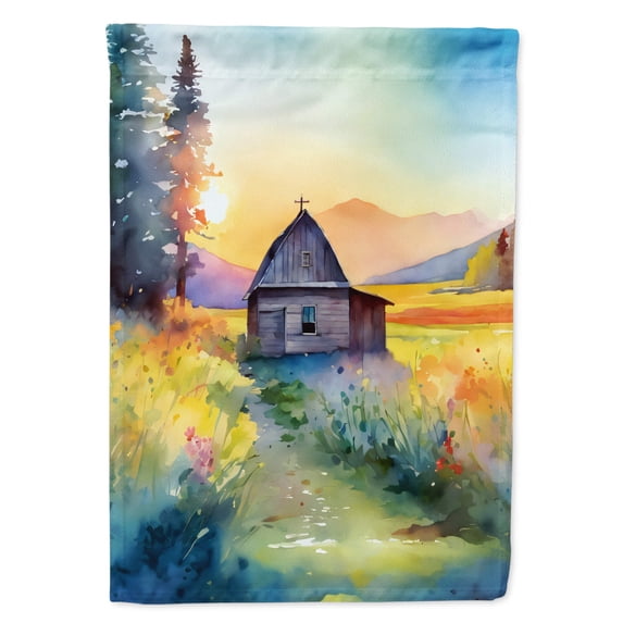 Montana Bitterroot in Watercolor House Flag 28 in x 40 in