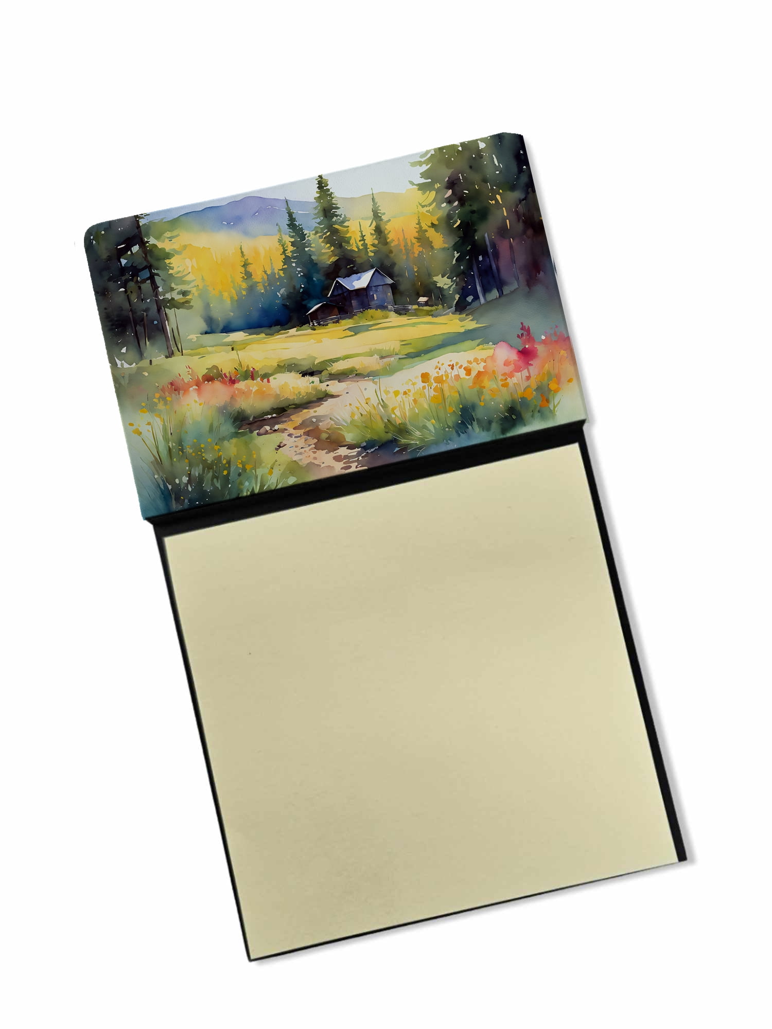 Montana Bitterroot in Watercolor Sticky Note Holder 3.25 in x 5.25 in