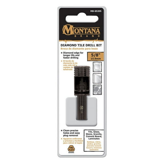 Montana Brand 5/8 in. Alloy Steel Drill Bit 3-Flat Shank 1 pc