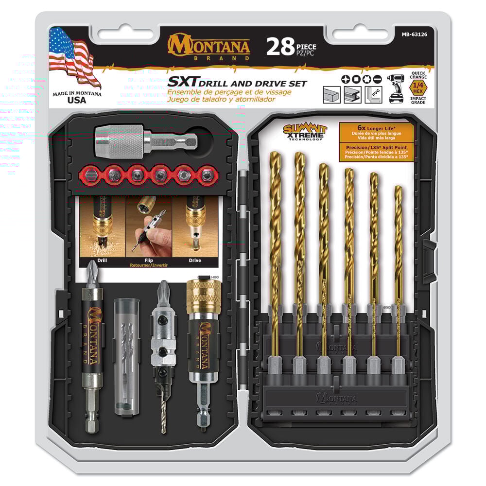 Montana Brand MB-63126 28 Piece Titanium Coated Drill and Drive Set