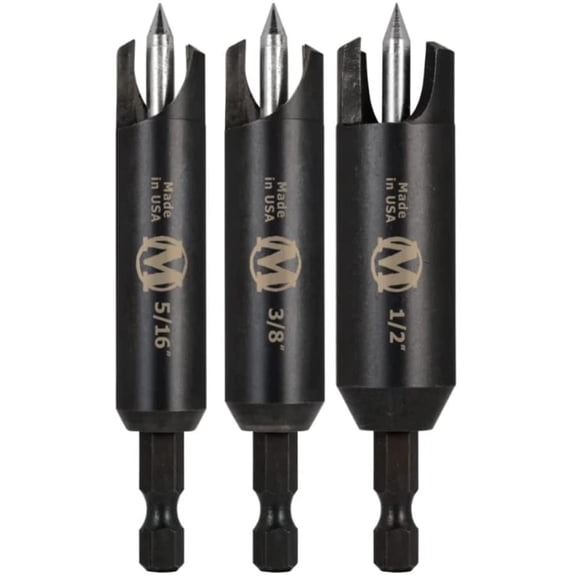 Montana Brand Tools Self Centering Wood Plug Cutters 3Pc