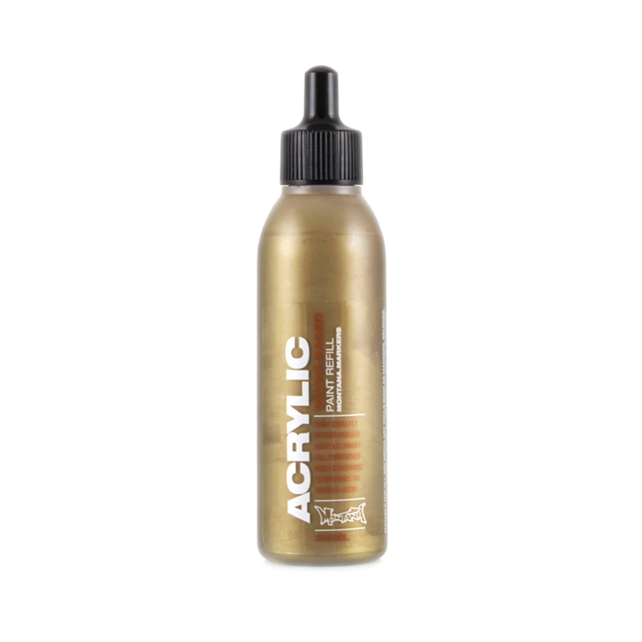 Metallic Ink Refills Montana Cans Acrylic Marker Ink Refills, 25ml Bottle, Metallic Gold ...