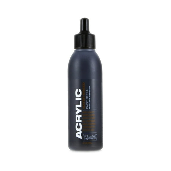 Montana Cans Acrylic Marker Ink Refills, 25ml Bottle, Shock Black