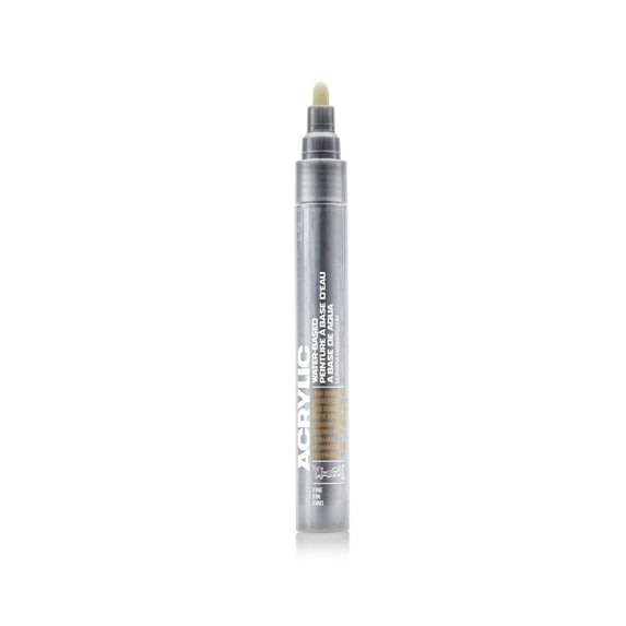 Montana Cans Acrylic Paint Marker, 2mm, Fine Nib, Metallic Outline Silver