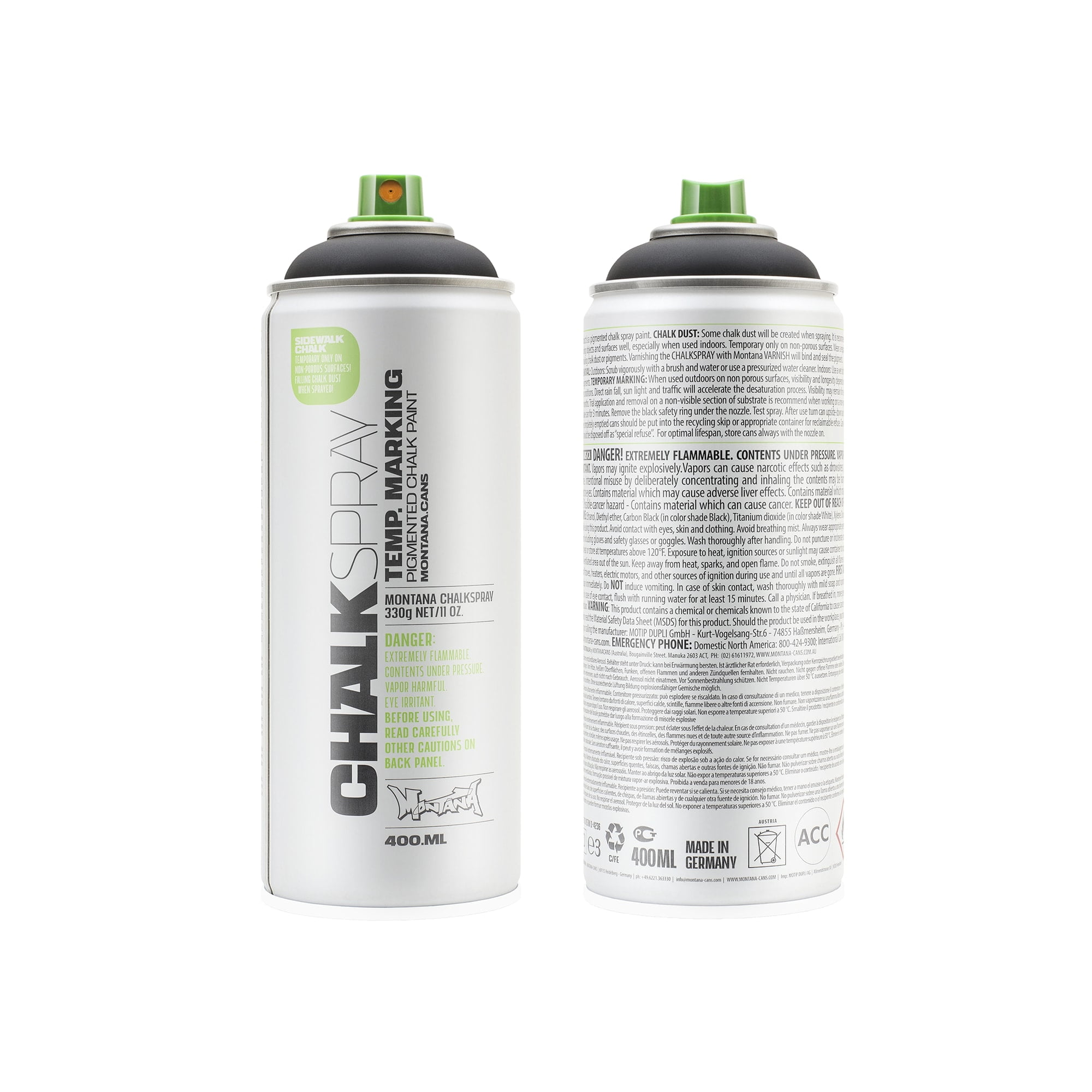 Montana Cans CHALKSPRAY Paint, 400ml, Black