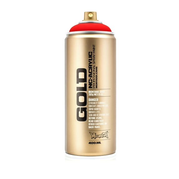 Montana Cans GOLD Spray Paint, 400ml, Fluorescent, Fire Red