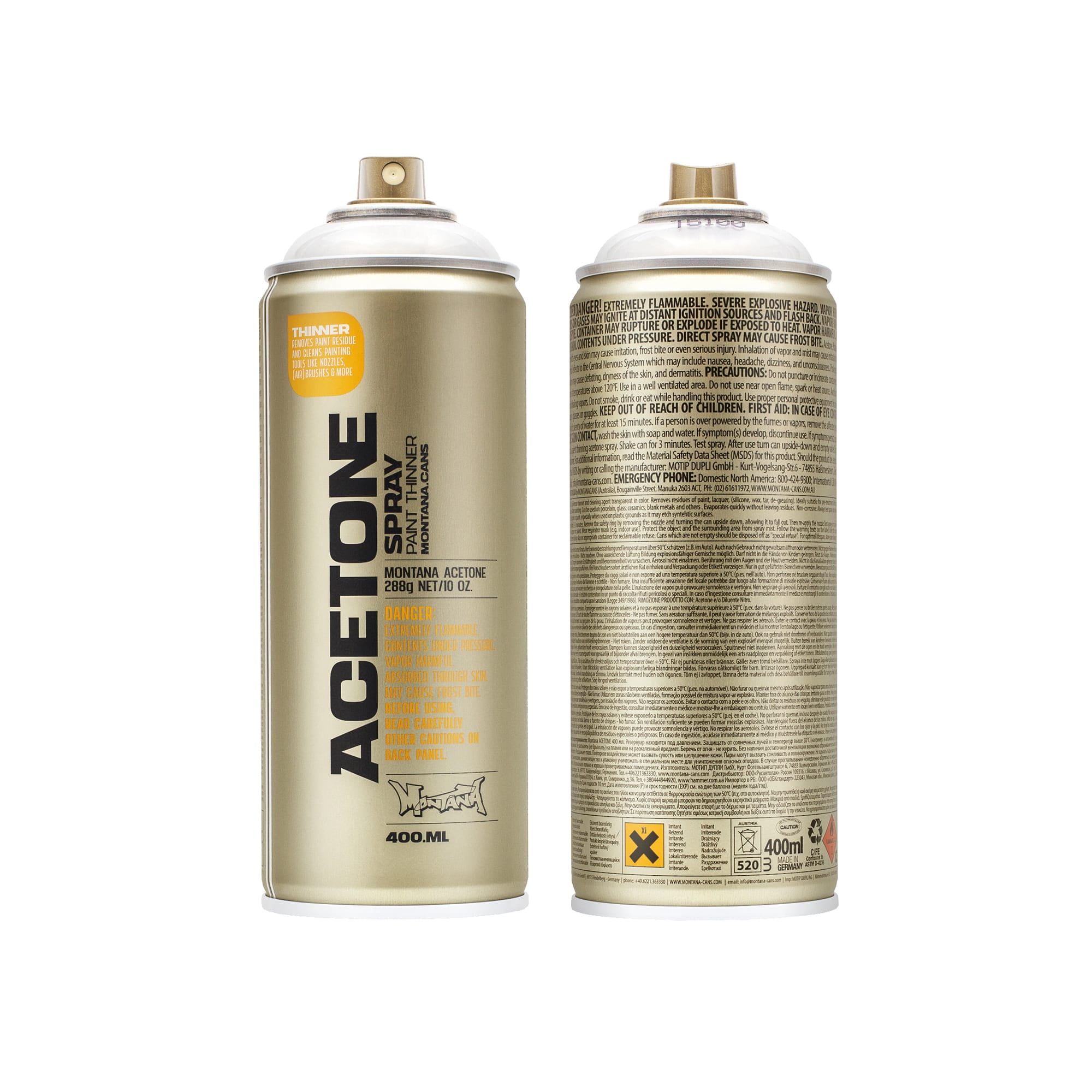 Montana Cans Tech Acetone Paint Thinner Spray, 400ml