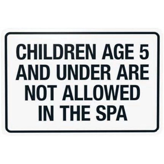 Montana No Children Allowed In Spa Sign, Complies With State Of Montana Pool Code Warning Signs, Metal Sign, Use for Business Street Home Wall Decor 12 x 8 Inch
