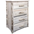 thumbnail image 1 of Montana Collection 4 Drawer Chest of Drawers, Clear Lacquer Finish, 1 of 3