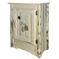 thumbnail image 1 of Montana Collection Accent Cabinet w/ Laser Engraved Wolf Design, Right Hinged, Clear Lacquer Finish, 1 of 10