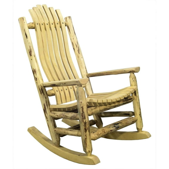 Montana Collection Adult Log Rocker, Exterior Finish