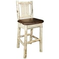 thumbnail image 1 of Montana Collection Barstool w/ Back, Ready to Finish w/ Upholstered Seat, Saddle Pattern, 1 of 2