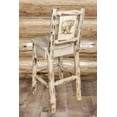thumbnail image 1 of Montana Collection Barstool w/ Back, w/ Laser Engraved Bear Design, Ready to Finish, 1 of 10