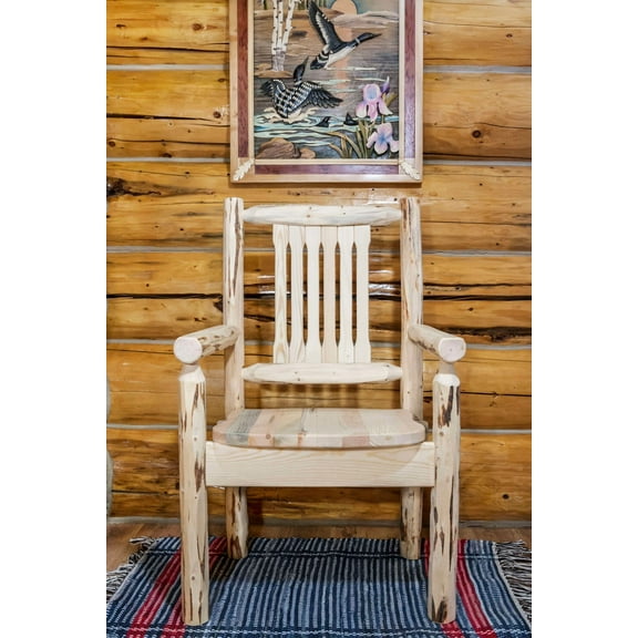 Montana Collection Captain's Chair, Ready to Finish w/ Ergonomic Wooden Seat