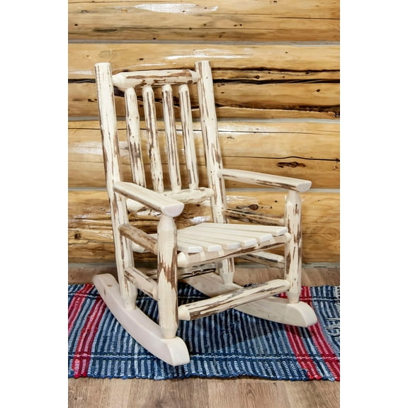 Montana Collection Child's Rocker, Clear Lacquer Finish